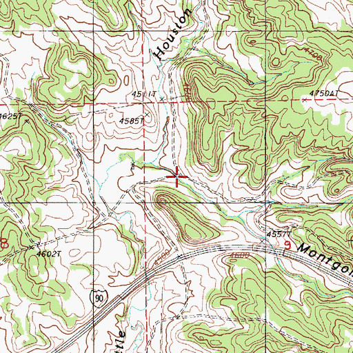 Topographic Map of Montgomery Canyon, WY