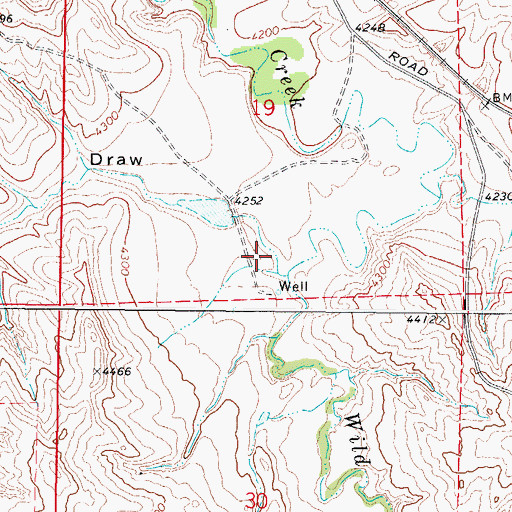 Topographic Map of Montgomery Draw, WY