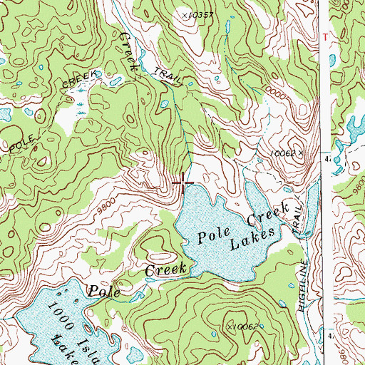 Topographic Map of Monument Creek, WY