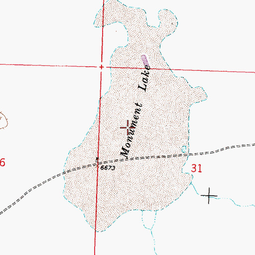 Topographic Map of Monument Lake, WY