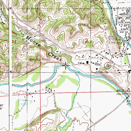 Topographic Map of Moore Canyon, WY
