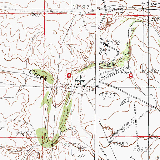 Topographic Map of Moore Ranch, WY