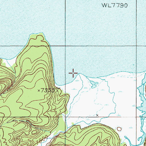 Topographic Map of Moose Creek, WY