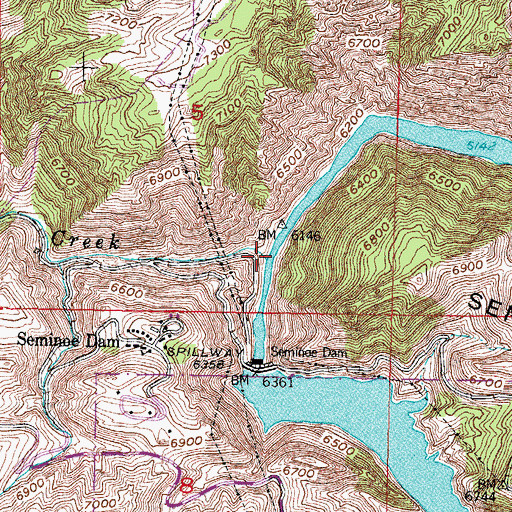 Topographic Map of Morgan Creek, WY
