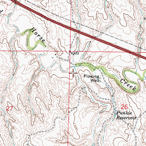 Topographic Map of Morgan Draw, WY