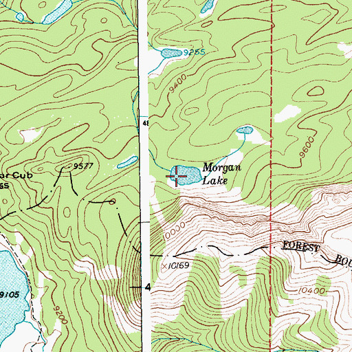 Topographic Map of Morgan Lake, WY