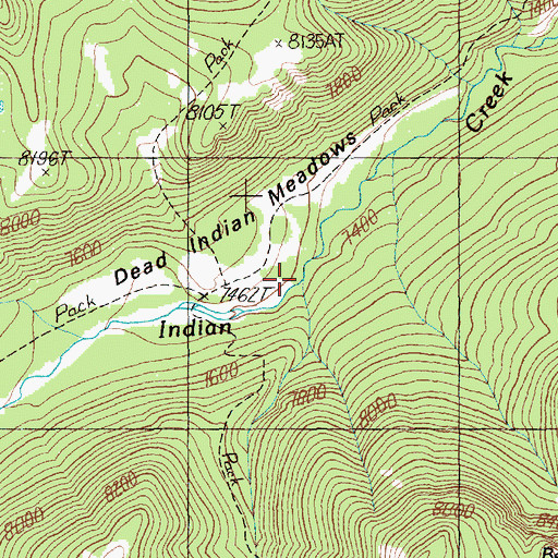 Topographic Map of Morning Creek, WY