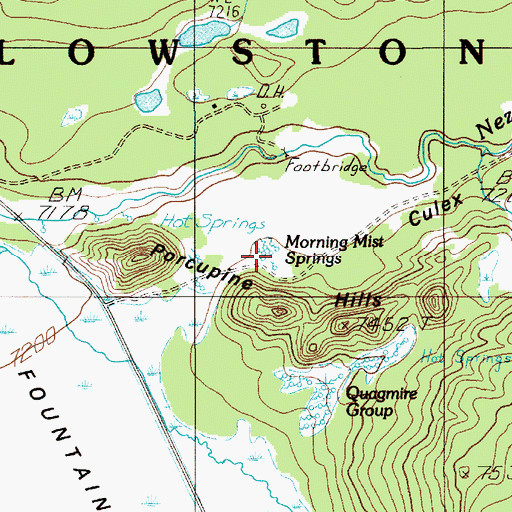 Topographic Map of Morning Mist Springs, WY