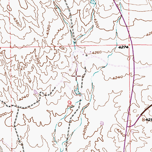 Topographic Map of Morris Draw, WY
