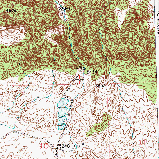 Topographic Map of Morrison Canyon, WY