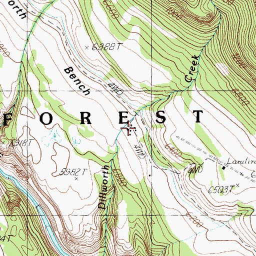 Topographic Map of Morrison Ranch, WY