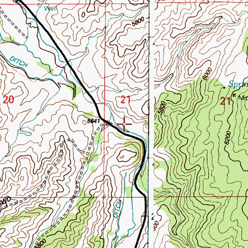 Topographic Map of Morton School, WY