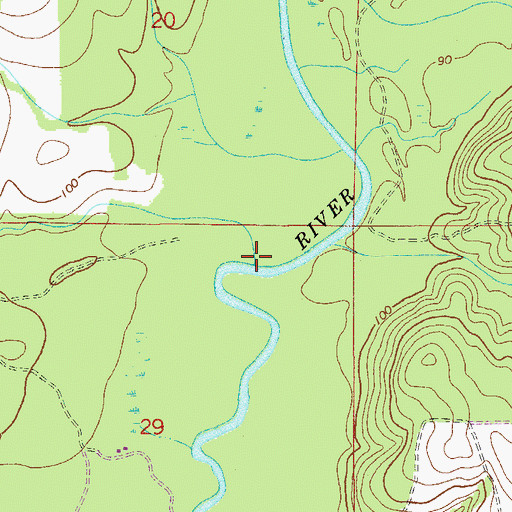 Topographic Map of Big Horse Creek, FL