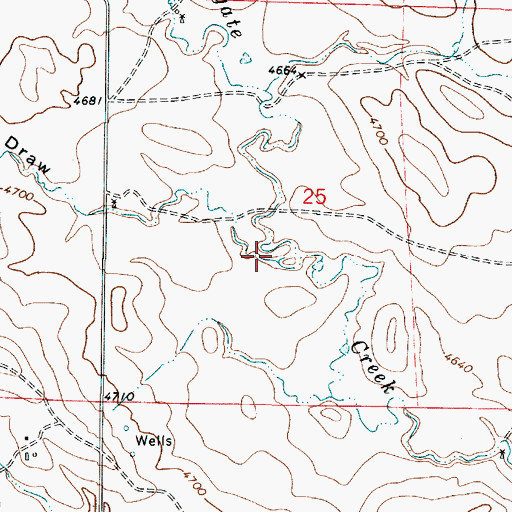 Topographic Map of Moser Draw, WY