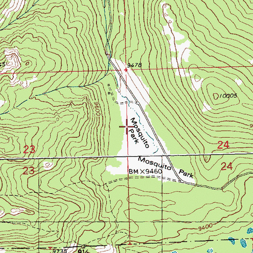 Topographic Map of Mosquito Park, WY