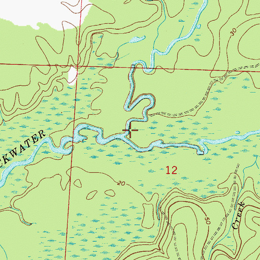 Topographic Map of Big Juniper Creek, FL