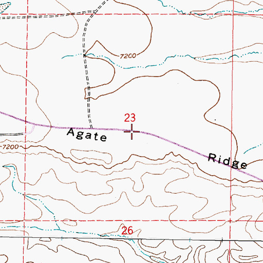 Topographic Map of Moss Agate Ridge, WY