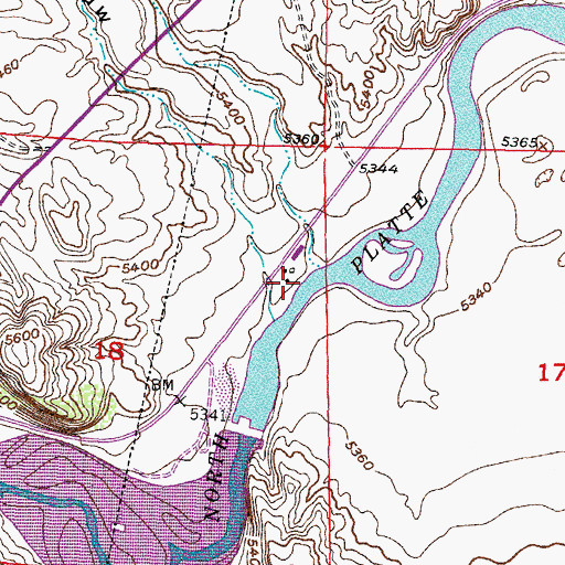 Topographic Map of Mowry Draw, WY