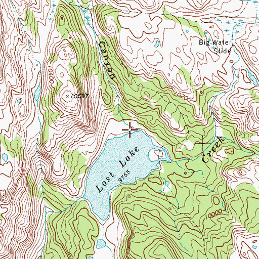 Topographic Map of Moya Canyon, WY