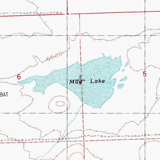 Topographic Map of Mud Lake, WY