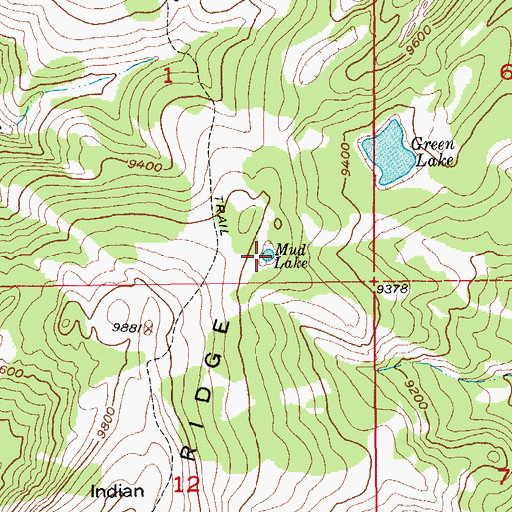 Topographic Map of Mud Lake, WY