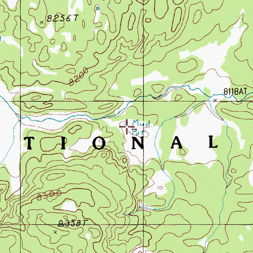 Topographic Map of Mud Pot, WY