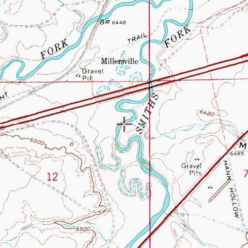 Topographic Map of Mud Spring Hollow, WY