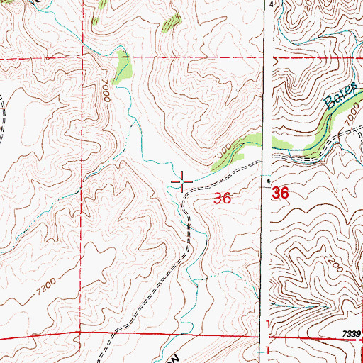 Topographic Map of Mud Springs Draw, WY