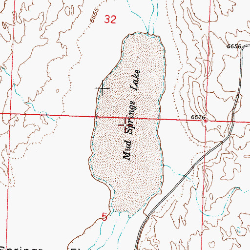 Topographic Map of Mud Springs Lake, WY