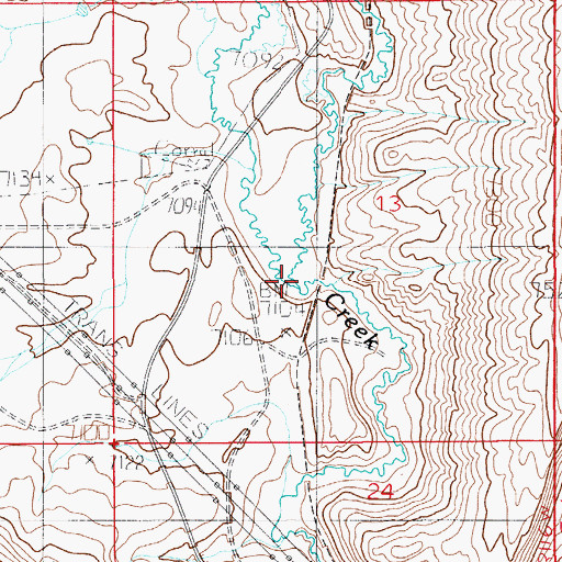Topographic Map of Muddy Creek, WY