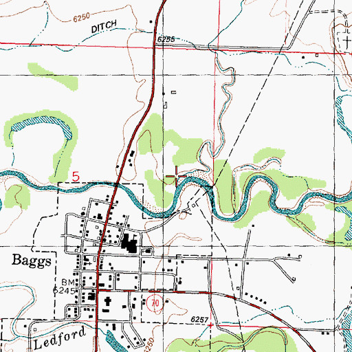 Topographic Map of Muddy Creek, WY