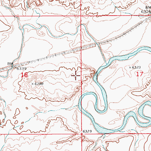 Topographic Map of Muddy Creek, WY