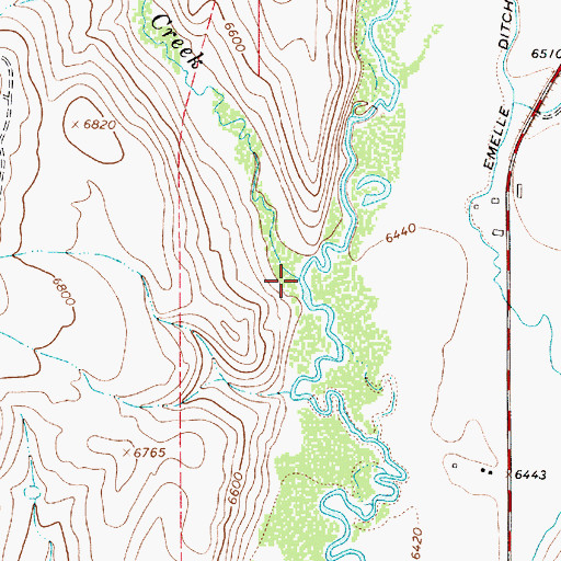 Topographic Map of Muddy Creek, WY