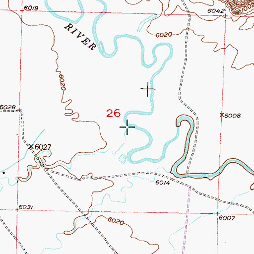 Topographic Map of Muddy Creek, WY