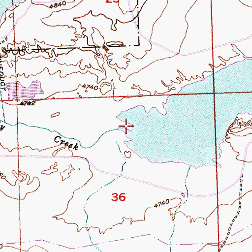 Topographic Map of Muddy Creek, WY