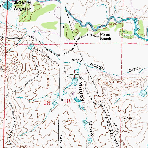 Topographic Map of Muddy Draw, WY