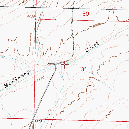 Topographic Map of Muddy Spring Creek, WY