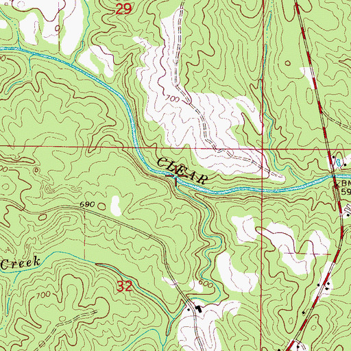 Topographic Map of Black Creek, AL