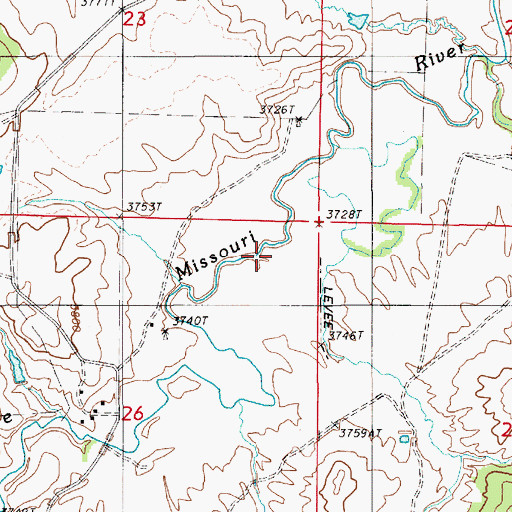 Topographic Map of Mule Creek, WY