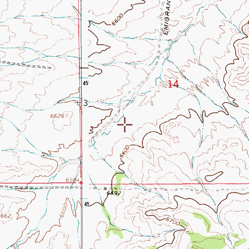 Topographic Map of Mulkay Spring, WY