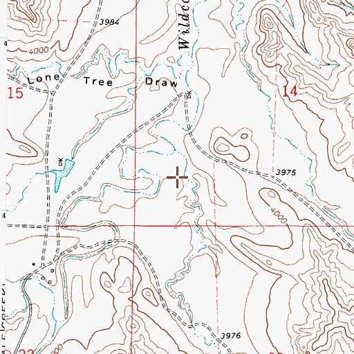 Topographic Map of Mumma Draw, WY