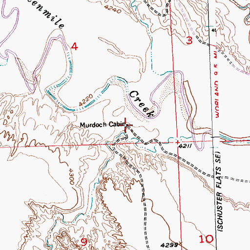 Topographic Map of Murdoch Cabin, WY