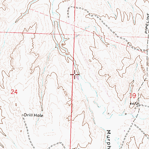 Topographic Map of Murphy Dome Draw, WY