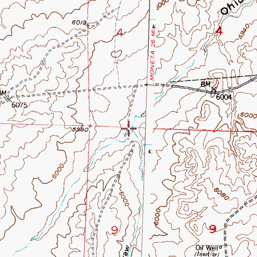 Topographic Map of Murphy Draw, WY