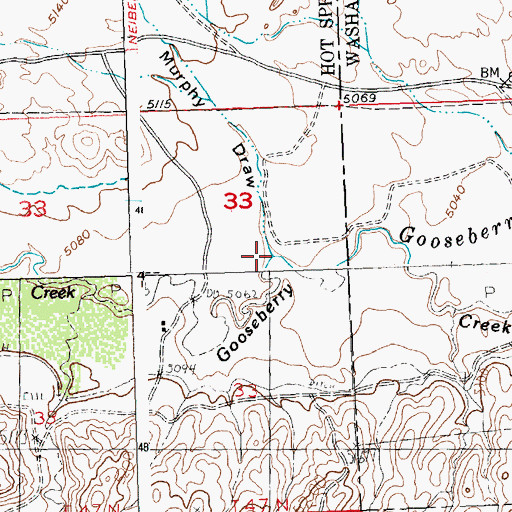 Topographic Map of Murphy Draw, WY