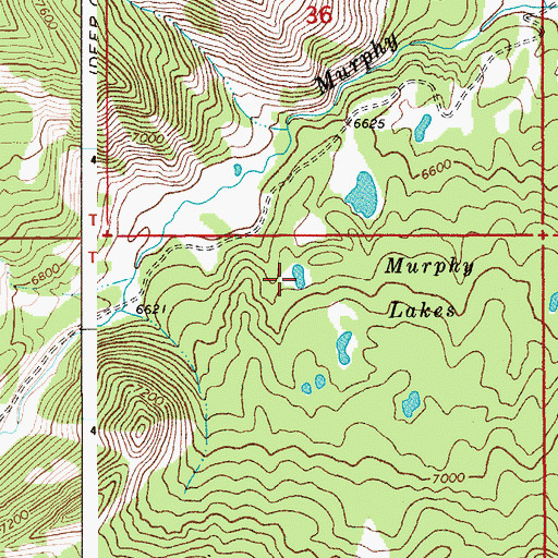 Topographic Map of Murphy Lakes, WY