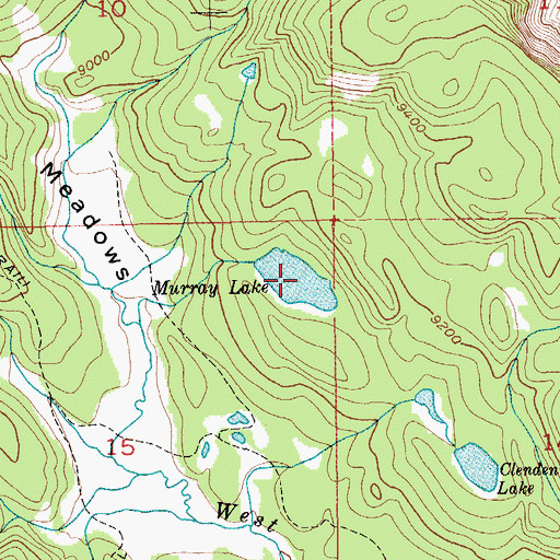 Topographic Map of Murray Lake, WY