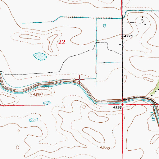 Topographic Map of Myers Drain, WY