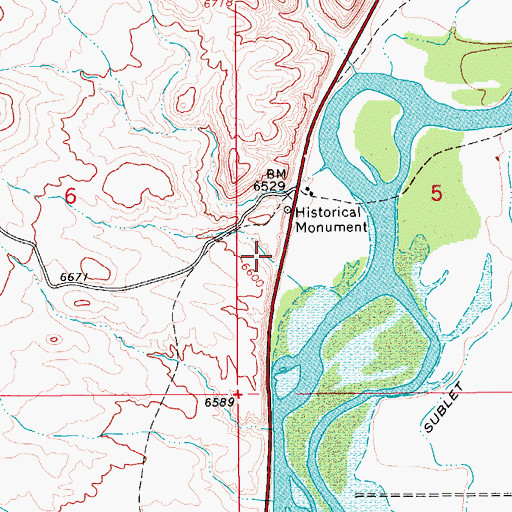 Topographic Map of Names Hill, WY