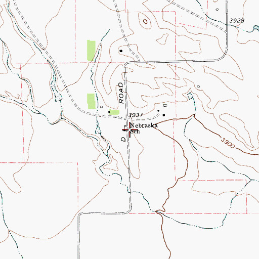Topographic Map of Nebraska School, WY